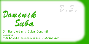 dominik suba business card